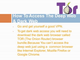 how to get on the dark web on your phone